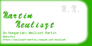 martin neuliszt business card